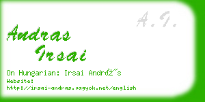 andras irsai business card